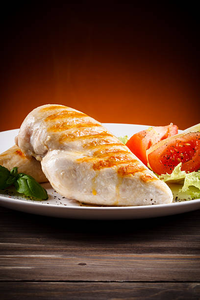 istock Roast chicken fillets and vegetables 622017204