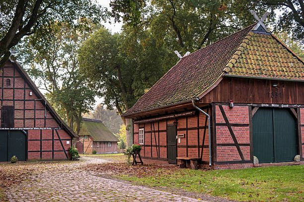 Schneverdinge, Germany - October 10, 2016: Village Museum Heimathaus De Theeshof. Museum of Agriculture in the open air.
