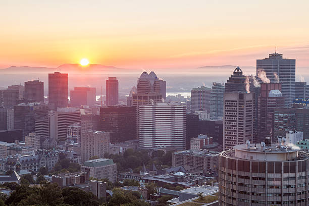 istock Spectacular sunrise over Montreal 622030736