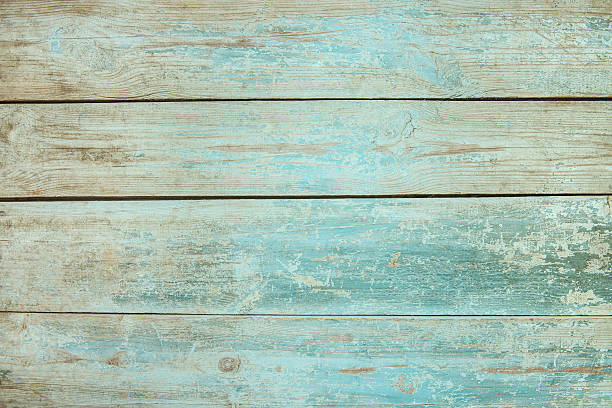 istock Old weathered wood plank painted in blue 622031178