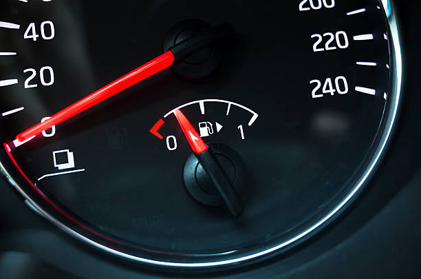 istock Fuel gauge mounted in speedometer 622035556