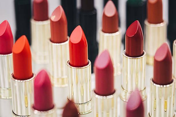 istock Set of color lipsticks on white background 622037714