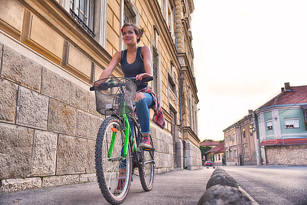 istock Girl rides a bike 622038082
