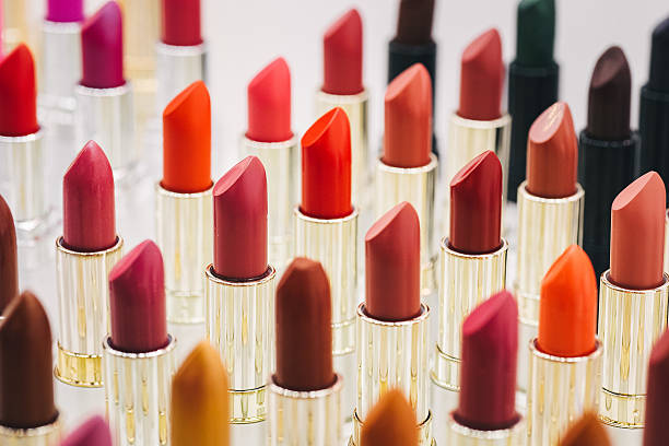 istock Set of color lipsticks on white background 622038244
