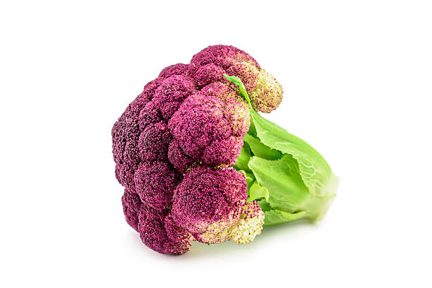istock Purple cauliflower closeup isolated on white 622040558