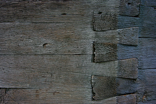 Esquina de pared de madera photo