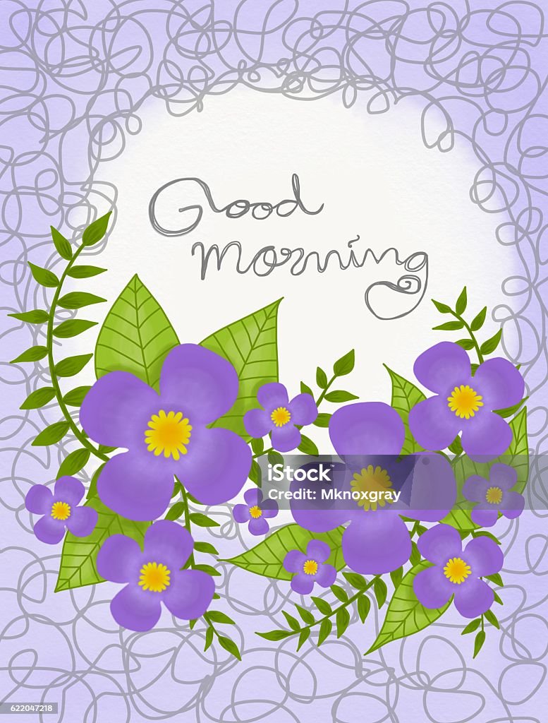 Foto de Boa Letra De Bom Dia Na Moldura De Aquarela Da Coroa De Flores e mais fotos de stock de Dia - iStock Foto de Boa Letra De Bom Dia Na Moldura De Aquarela Da Coroa De Flores e mais fotos de stock de Dia - iStock