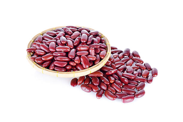 istock uncooked red beans in bamboo basket on white background 622054556