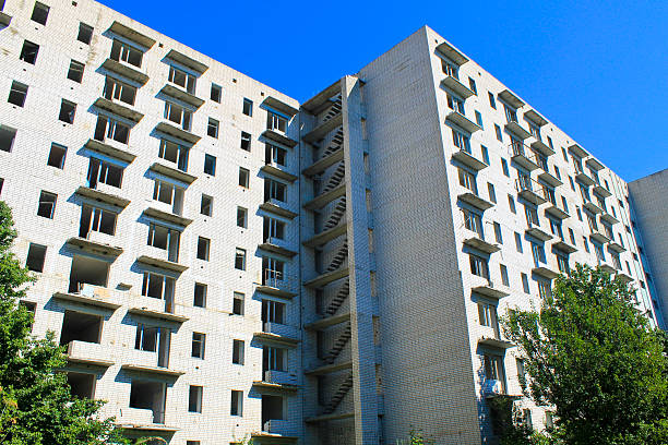 istock Abandoned multistory building in Ukraine 622058506
