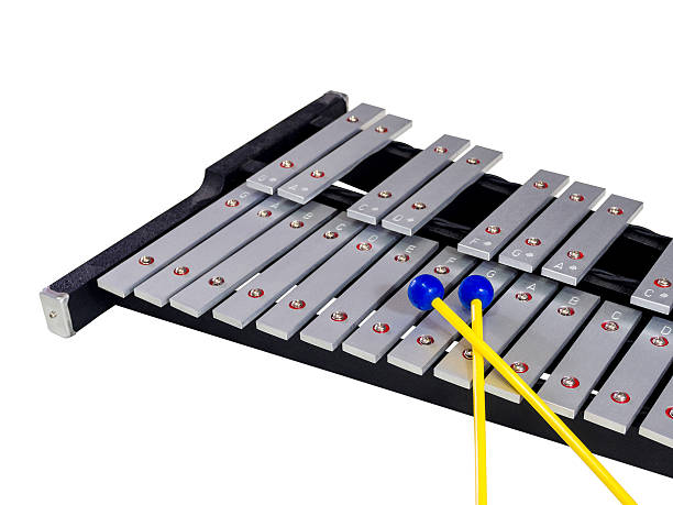 istock Xylophone with mallets on isolated white background, selective f 622065364