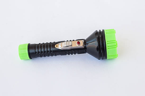 istock isolate flashlight green and black color on the white background 622065842