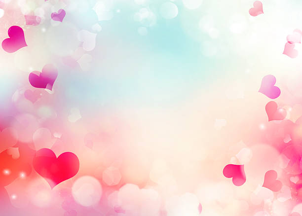 valentine day holiday background illustration - february valentines day heart shape love imagens e fotografias de stock