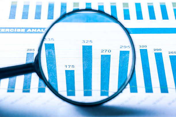 istock Magnifying glass and business growth graph 622066902