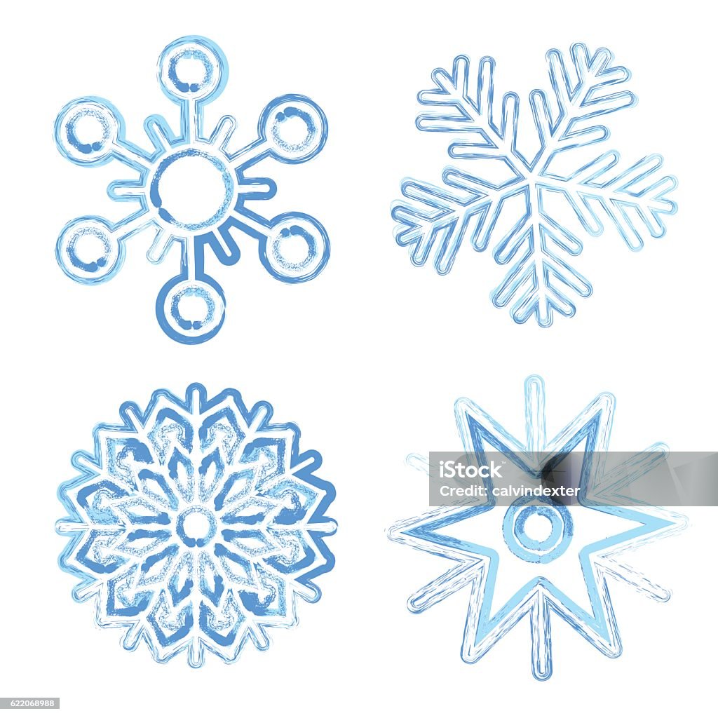 Snowflake Collation Snowflakes Collection Stock Illustration - Download Image Now - Beauty ...