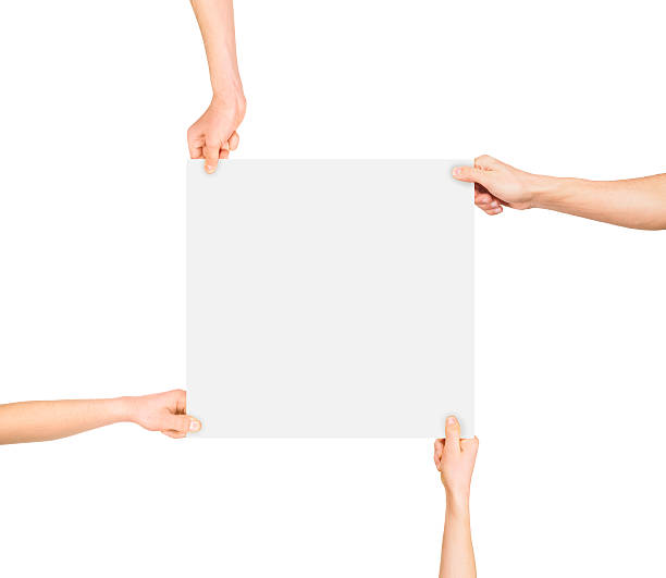 istock hands holding paper isolated on white background 622070046