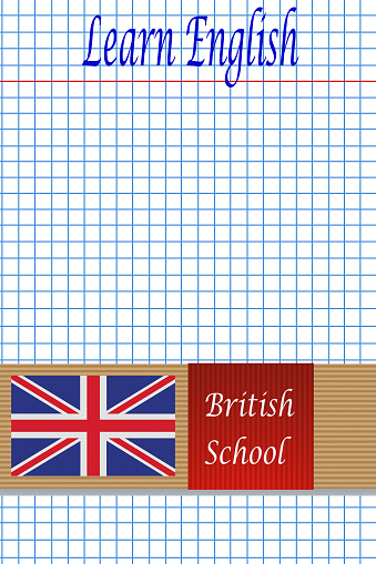 British School - Learn English - Correspondence Courses - Writing Notebook - British Flag 