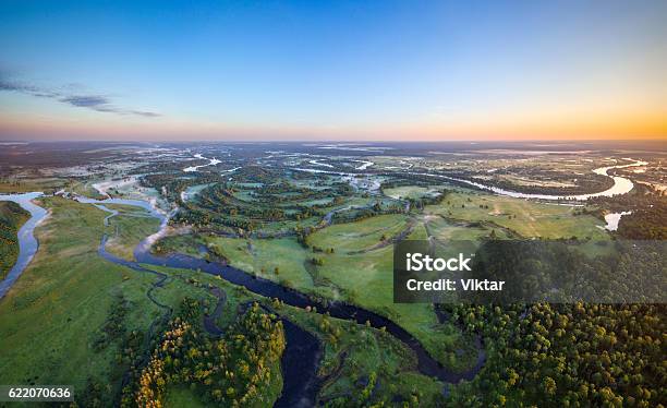 Belarusian River Stock Photo - Download Image Now - Belarus, Landscape - Scenery, Aerial View