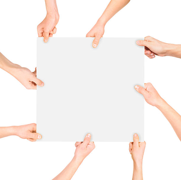 istock hands holding paper isolated on white background 622070686