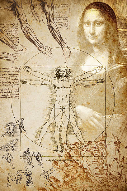 Leonardo's sketches and drawings: Composition Leonardo's sketches and drawings: Composition leonardo da vinci stock pictures, royalty-free photos & images