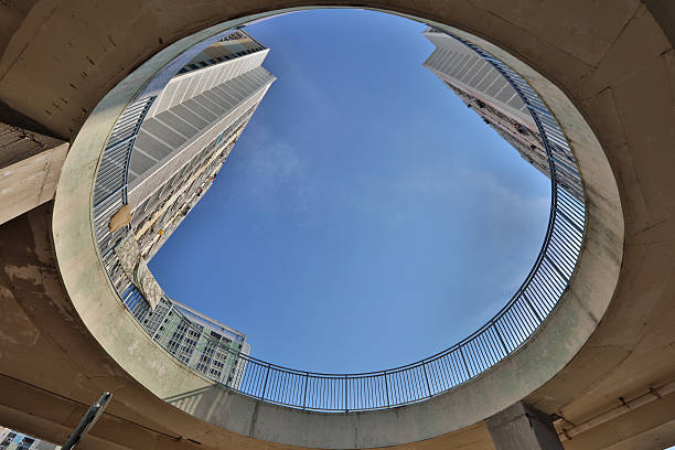 istock Tilt up angle of the building at hk 622073782