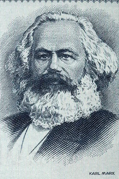Karl Marx portrait from old German money - one hundred Mark's