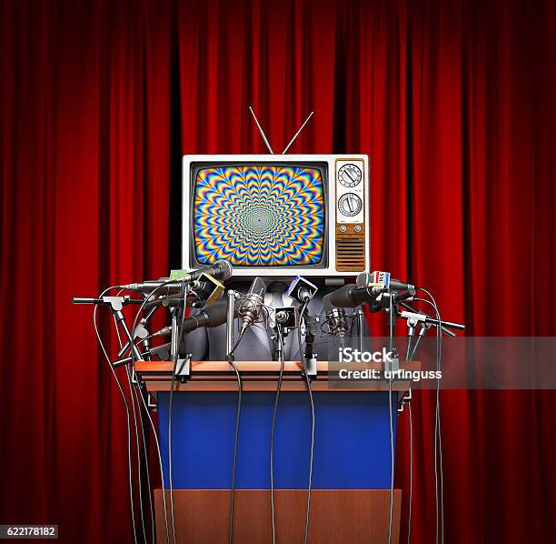 Mass Media Concept Stock Photo - Download Image Now - Debate, Television Set, Business