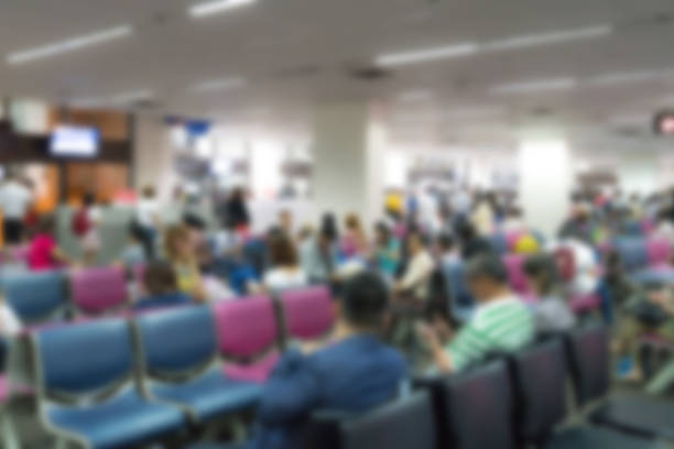 istock Defocused image of passenger in the airport 622178816