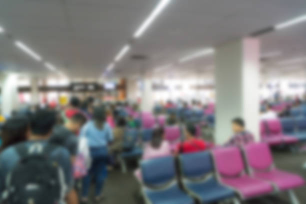 istock Defocused image of passenger in the airport 622179480