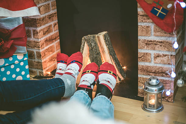 istock Couple feet in front of fire 622179518