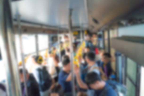 istock Defocused image of people on the train 622179652