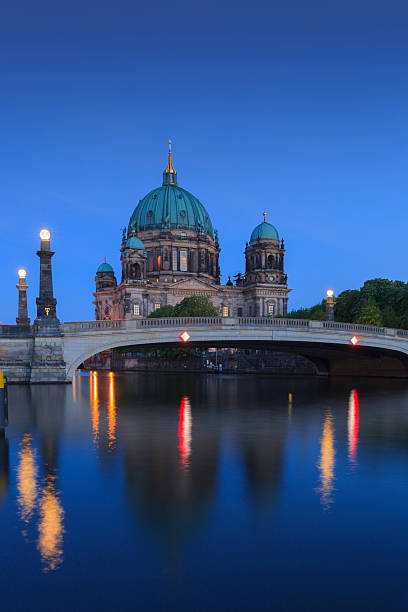 istock Friedrichs Bridge and Berlin Cathedral at dusk 622180440