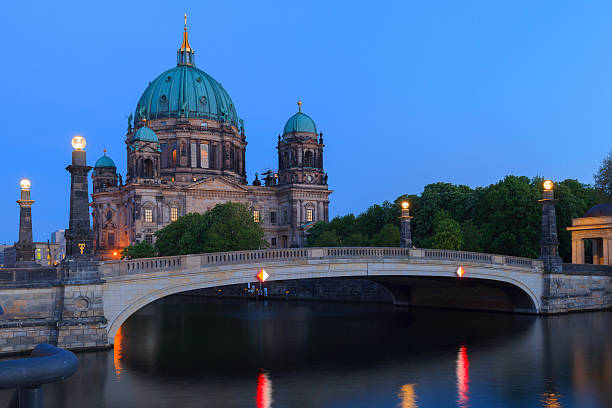 istock Friedrichs Bridge and Berlin Cathedral at dusk 622180474