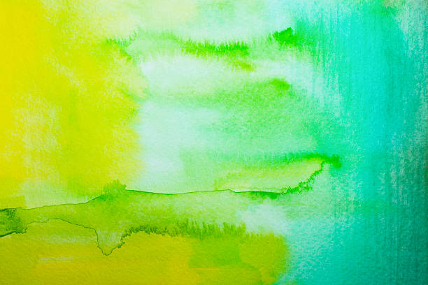 istock Bright Yellow-Green Watercolor Background 622180648