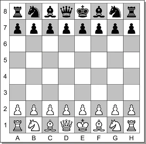 Vector illustration of Chess board
