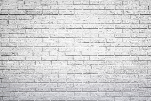 White reflection brick wall background
