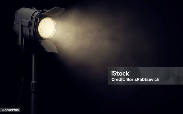 Stage Spotlight In Dark Background Stock Photo - Download Image Now - Spotlight, Theatrical Performance, Stage Theater