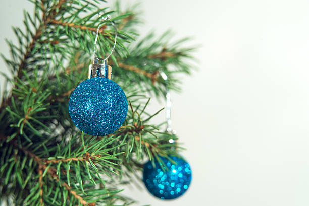 istock Christmas baubles on a fir tree branch 622186772