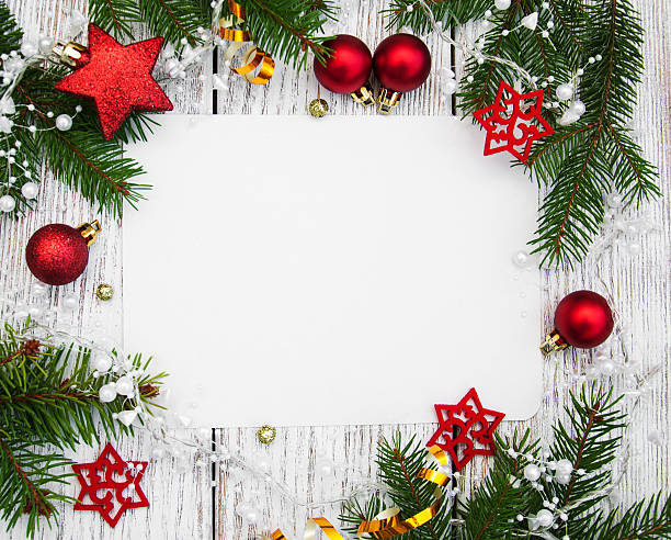 istock christmas background - blank paper with decoration 622188312