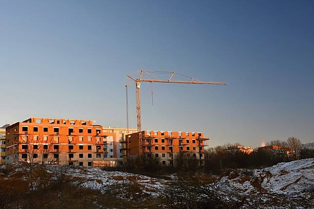 istock Crane and construction of new buildings.Background for the construction industry 622190036