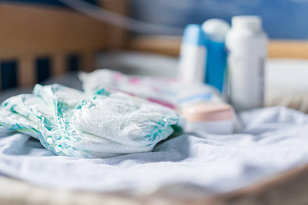 Baby equipment diapers, creams and other equipment Diaper stock pictures, royalty-free photos & images