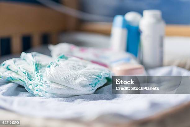 Baby Equipment Stock Photo - Download Image Now - Baby - Human Age, Diaper, Group Of Objects