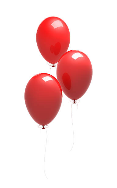 istock Red Balloons Isolated on White Background 622192056