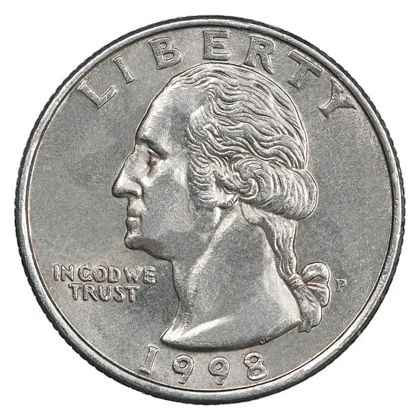 Photo of quarter dollar coin