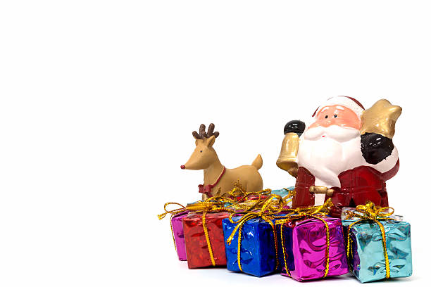 istock Christmas gift box decorated on white background 622197092