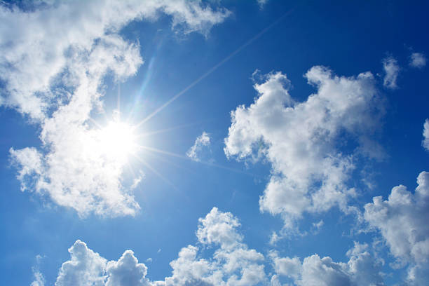 istock Bright sun in the blue sky 622201354