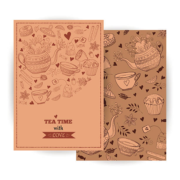 illustrations, cliparts, dessins animés et icônes de cartes de l’heure du thé - tea afternoon tea tea party cup