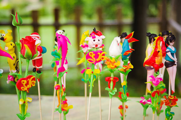 Traditional vietnamese children toys, make by rice powder