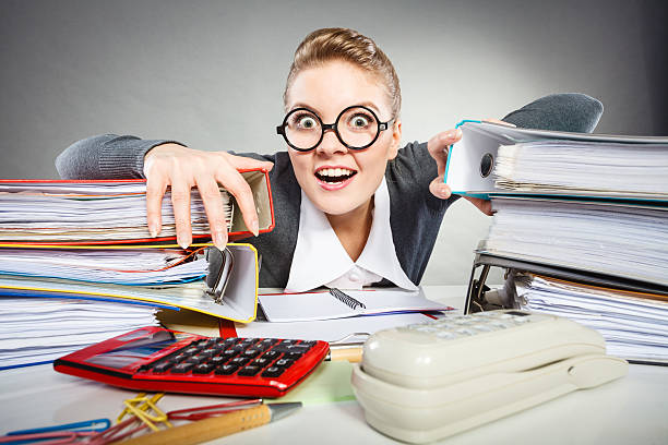 istock Scary office lady in her kingdom. 622207804