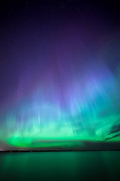 istock Northern lights over lake in finland 622207970