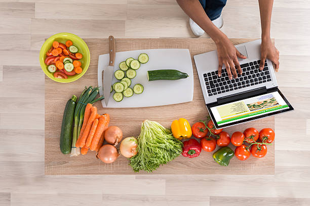 istock Woman Looking At Recipe On Laptop 622210042